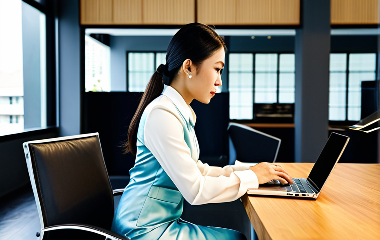 **

"A professional Thai businesswoman in a modest, elegant Thai silk dress, working on a laptop at a modern co-working space in Bangkok, fully clothed, appropriate attire, safe for work, perfect anatomy, natural proportions, professional photography, high quality, family-friendly"

**
