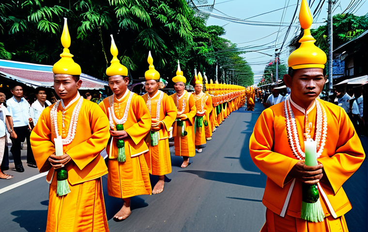 아이티에서 경험할 수 있는 특별한 문화 행사 - Loy Krathong Festival**

"A serene Loy Krathong night scene, showing people releasing illuminated Kr...
